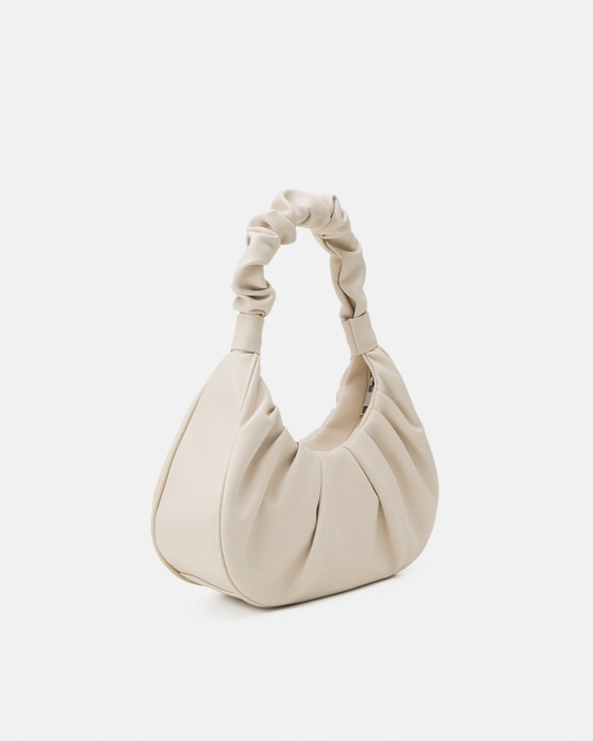 Bolsa Alma Marfil | Bolsa de hombro fruncida