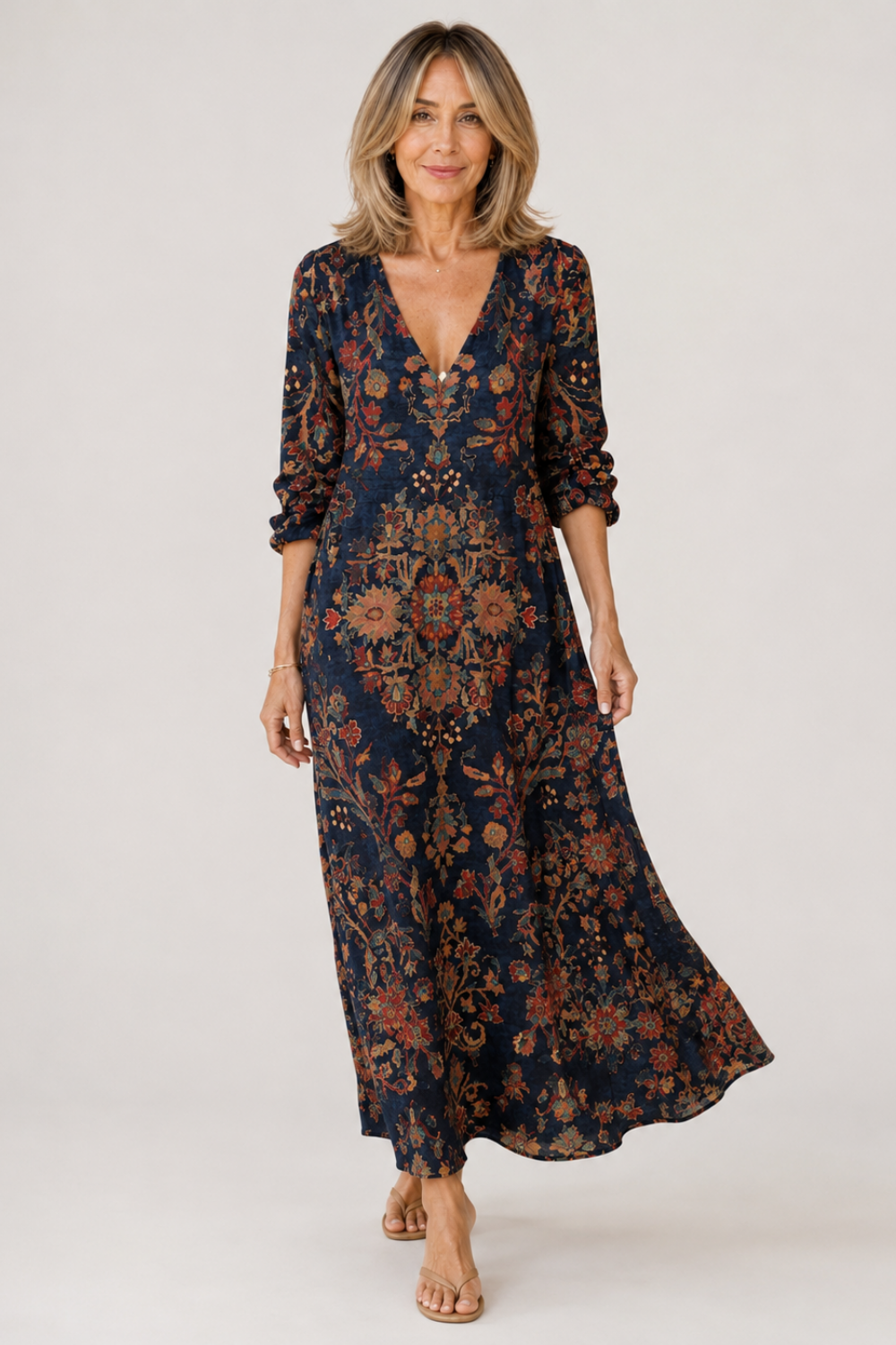 VALENTINA | VESTIDO FLORAL CON UN LOOK NATURAL Y ELEGANTE