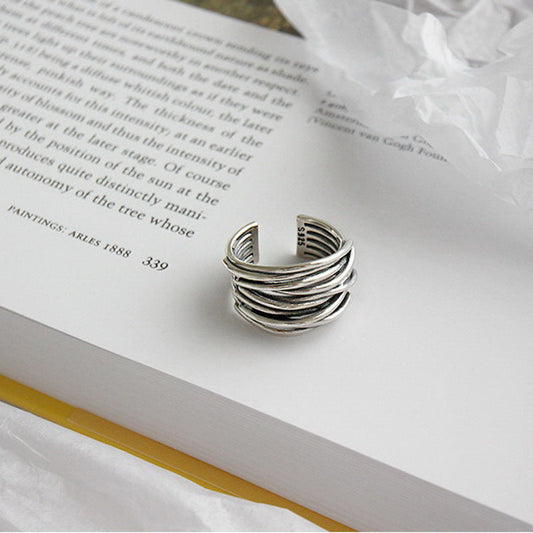 ANILLO PLATA MULTICAPA