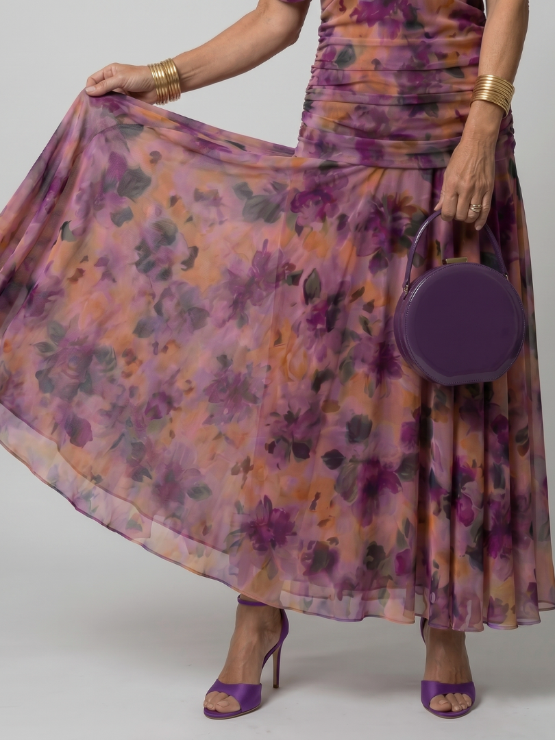 VALERIA | VESTIDO MIDI FLORAL CON HOMBROS DESCUBIERTOS