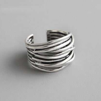 ANILLO PLATA MULTICAPA