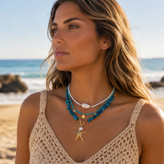 SET COLLARES BOHO PLAYA ESTRELLA DE MAR