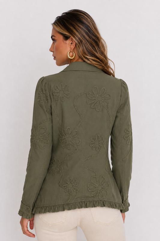 Ascensión | Chaqueta Bordada con Volantes