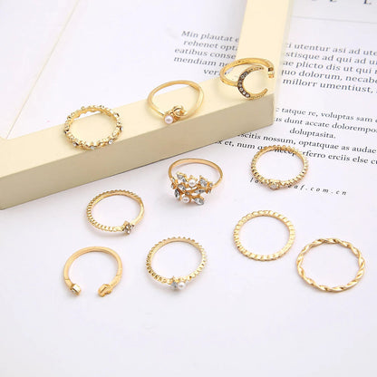 SET ANILLOS BOHO DORADOS