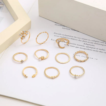 SET ANILLOS BOHO DORADOS
