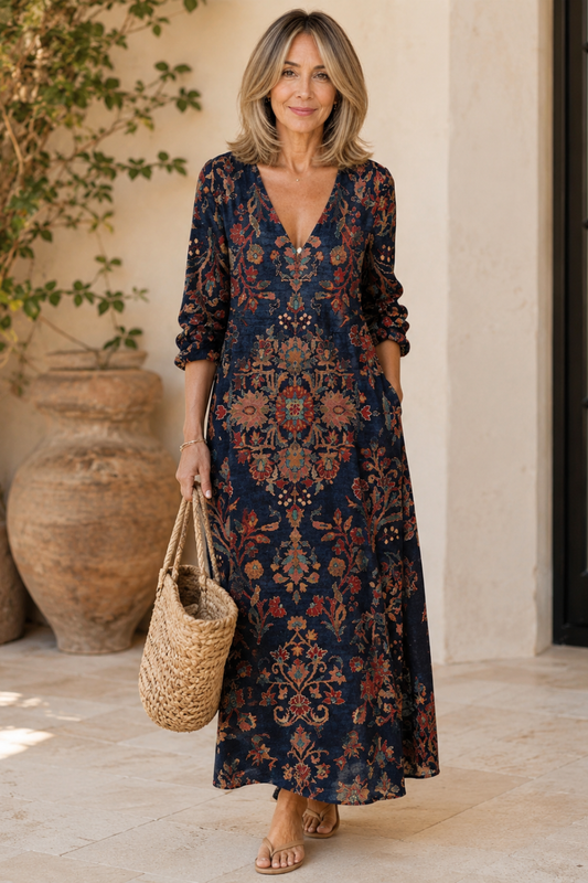 VALENTINA | VESTIDO FLORAL CON UN LOOK NATURAL Y ELEGANTE