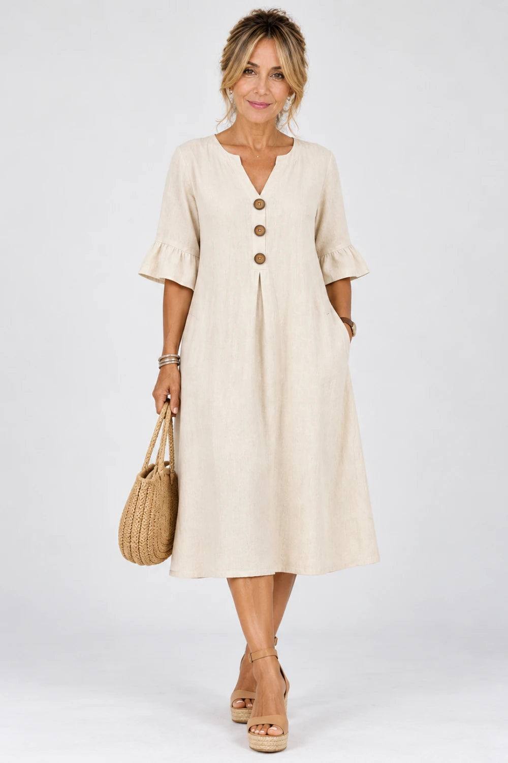 VESTIDO ELENA™ – ELEGANCIA NATURAL Y COMODIDAD