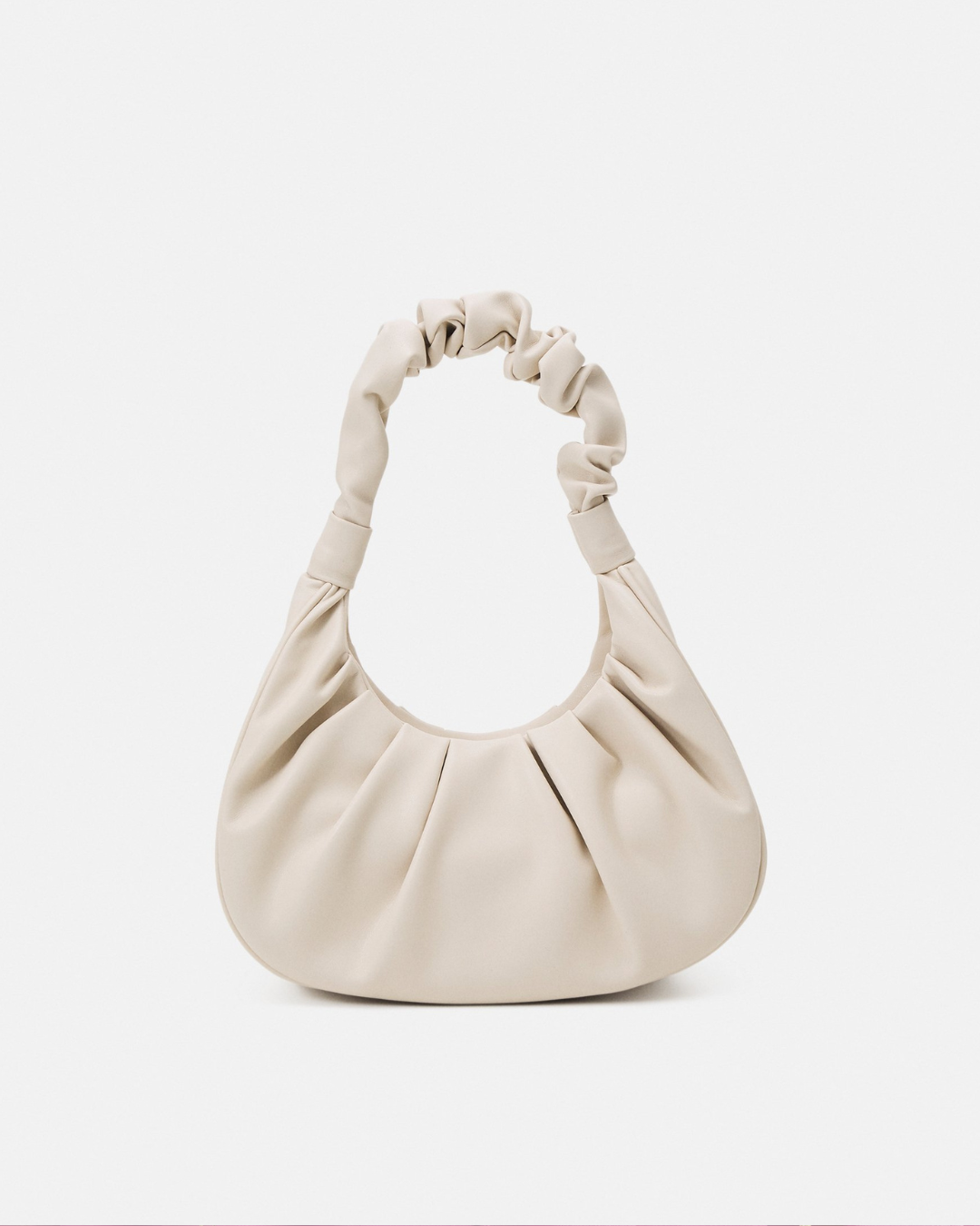 Bolsa Alma Marfil | Bolsa de hombro fruncida