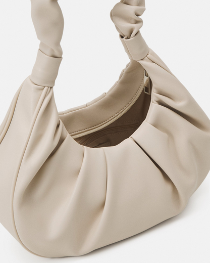 Bolsa Alma Marfil | Bolsa de hombro fruncida