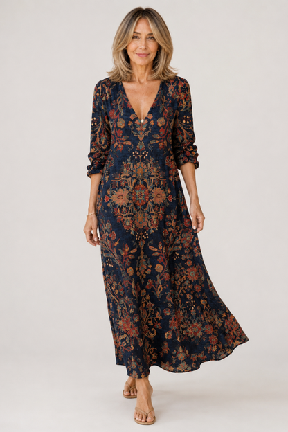 VALENTINA | VESTIDO FLORAL CON UN LOOK NATURAL Y ELEGANTE