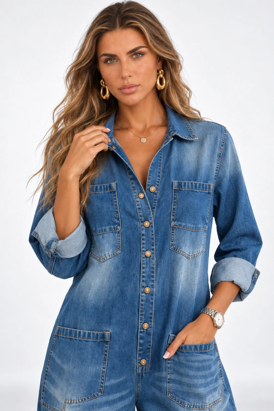MONO VALERIA™ – ESTILO DENIM Y COMODIDAD TOTAL