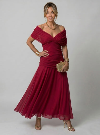 VALERIA | VESTIDO MIDI FLORAL CON HOMBROS DESCUBIERTOS