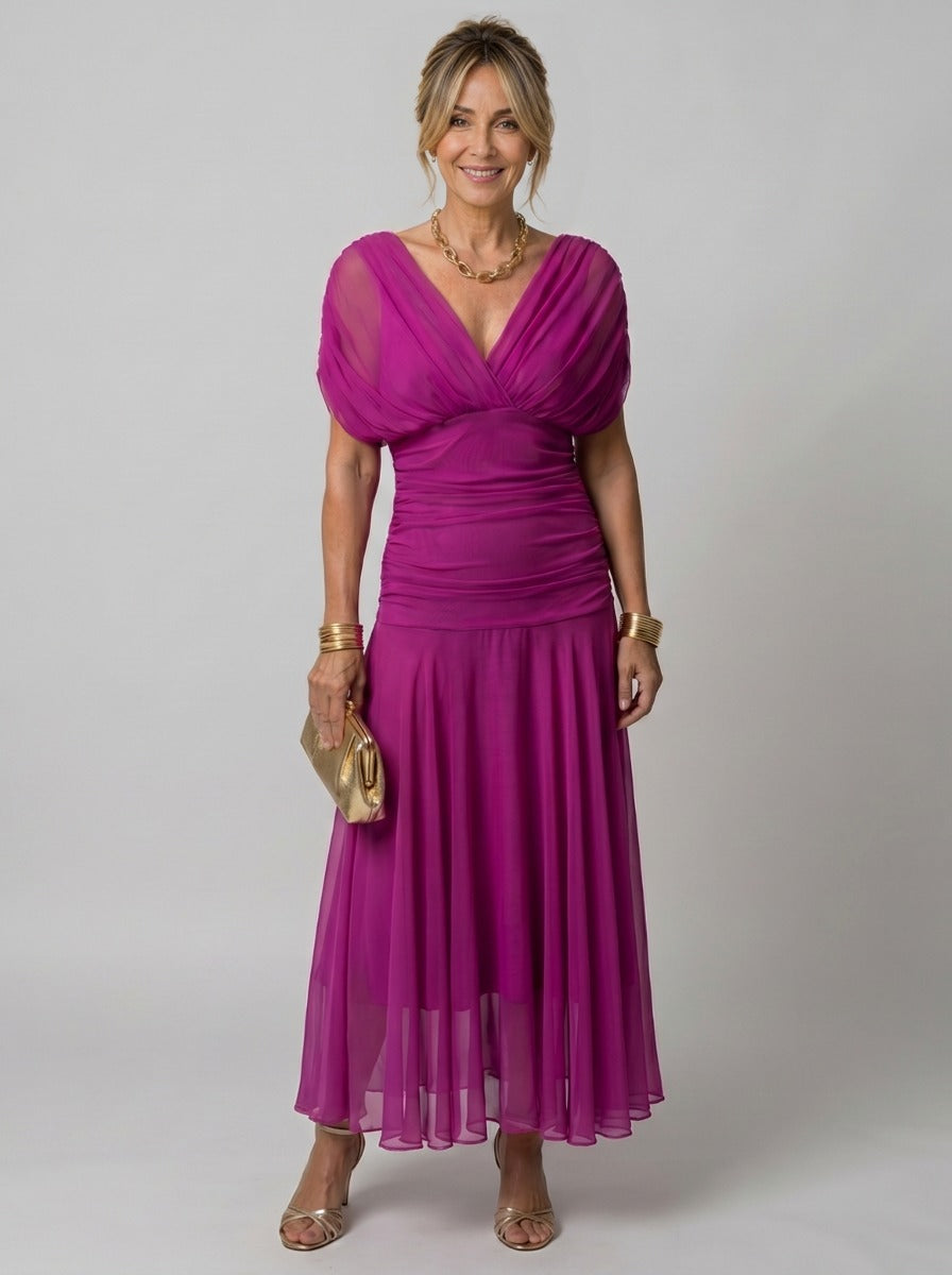 VALERIA | VESTIDO MIDI FLORAL CON HOMBROS DESCUBIERTOS